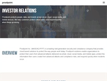 Tablet Screenshot of investors.proofpoint.com